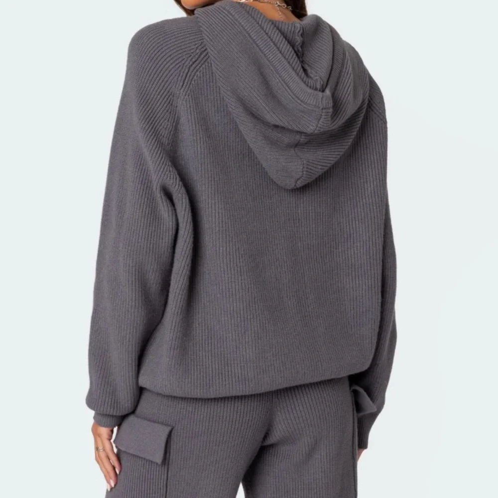Edikted Wynter Oversized Knit Hooded Sweater